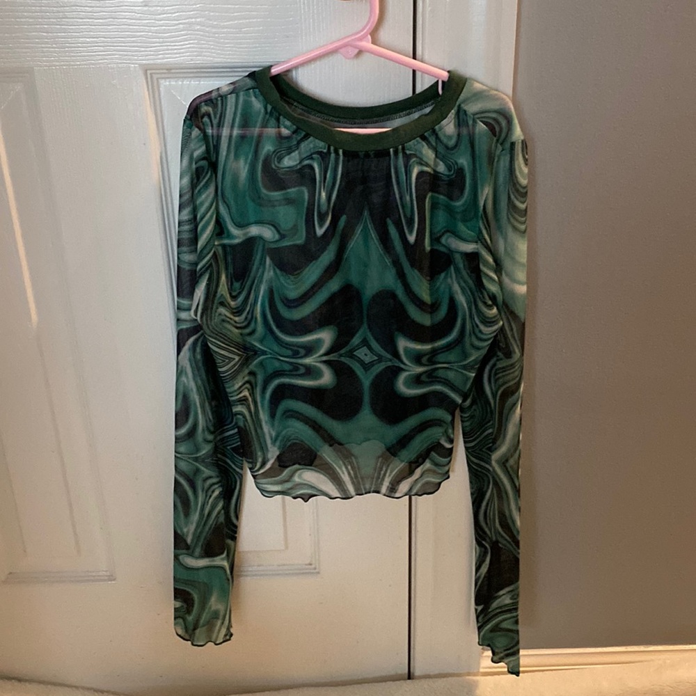 Shein long sleeved shirt, size medium, see through material